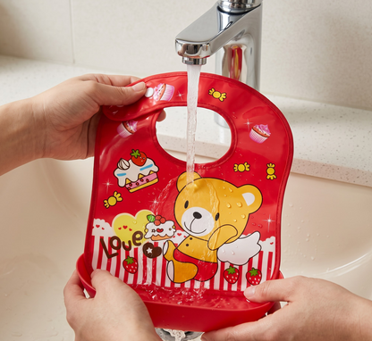 Waterproof Baby Bibs Reusable Soft BPA Free (1 Pc)