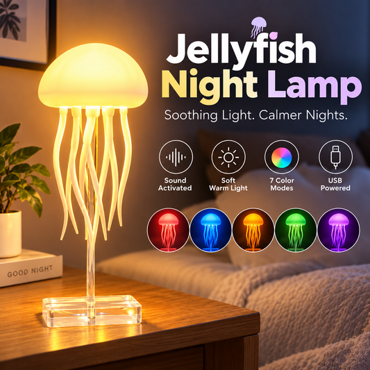 Jellyfish Shape LED Multicolor Decorative Night Lamp (1 Pc)