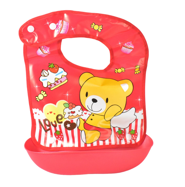Waterproof Baby Bibs Reusable Soft BPA Free (1 Pc)